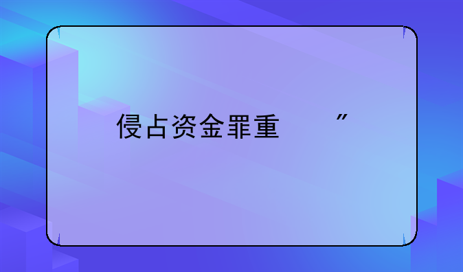 侵占资金罪量刑