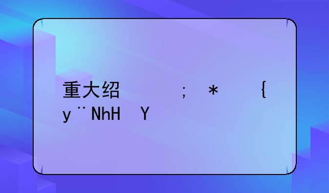 重大经济犯罪的意思