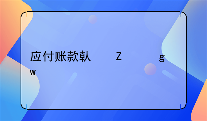 应付账款借方余额表示什么
