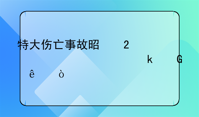 特大伤亡事故是指一次性死多少人？