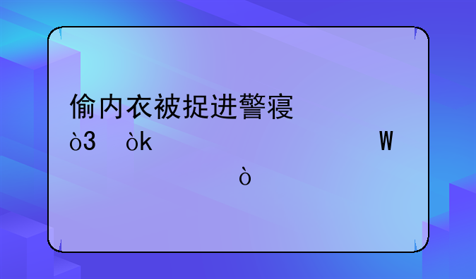 偷内衣被捉进警察局，会被如何处置？