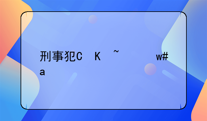刑事犯罪诈骗罪